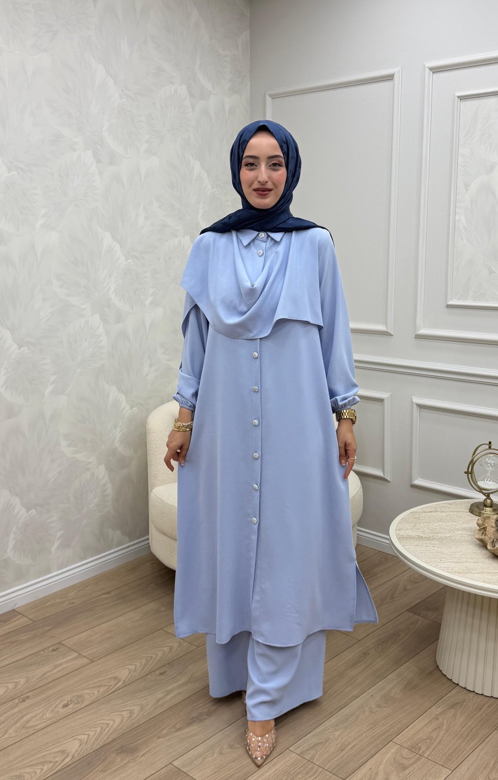 Dilara Takım Buz Mavisi — buz mavisi